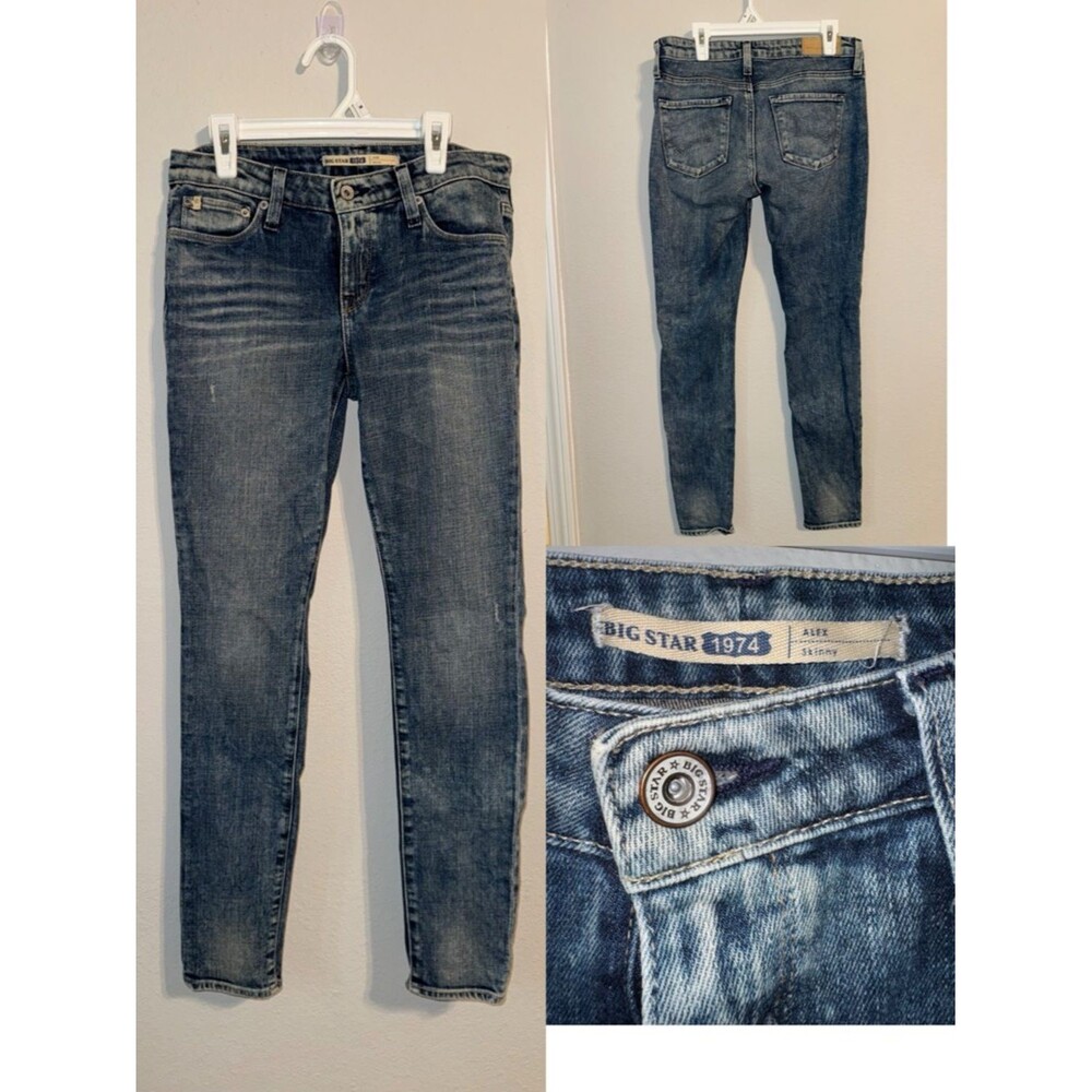 Big Star Alex Skinny Jeans in Washed Denim Blue